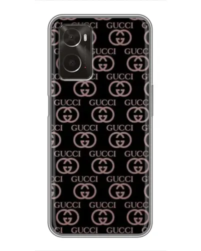 Чехол для OPPO A96 с картинкой «Классическая монограмма Gucci»