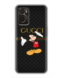 Чехол для OPPO A96 с картинкой «Микки Маус Gucci»