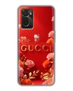 Чехол для OPPO A96 с картинкой «Gucci — золотой сад»