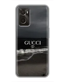 Чехол для OPPO A96 с картинкой «Gucci — морской прибой»