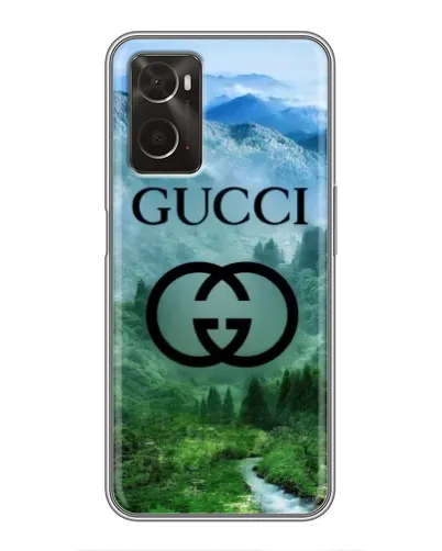 Чехол для OPPO A96 с картинкой «Gucci — горный пейзаж»