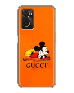Чохол для OPPO A96 з картинкою «Міккі Маус Gucci — помаранч» Чохол для OPPO A96 з картинкою «Міккі Маус Gucci — помаранч»