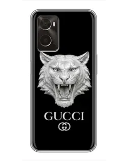 Чохол для OPPO A96 з картинкою «Gucci — срібний лев» Чохол для OPPO A96 з картинкою «Gucci — срібний лев»