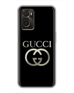 Чохол для OPPO A96 з картинкою «Gucci — золото на чорному» Чохол для OPPO A96 з картинкою «Gucci — золото на чорному»