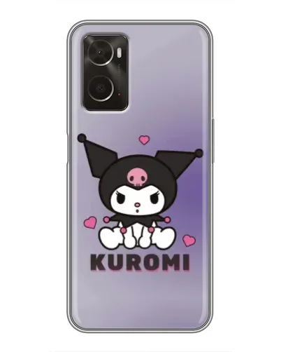 Чехол для OPPO A96 с картинкой «Kuromi — фиолетовый арт»