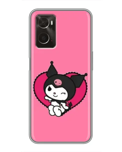 Чехол для OPPO A96 с картинкой «Kuromi — любовь в сердце»