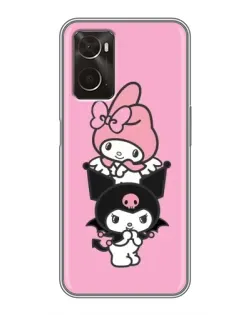 Чехол для OPPO A96 с картинкой «My Melody и Kuromi» Чехол для OPPO A96 с картинкой «My Melody и Kuromi»