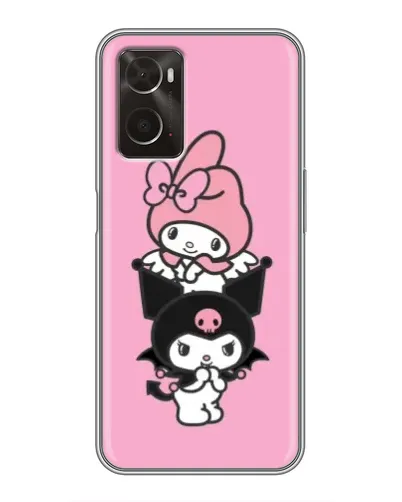 Чехол для OPPO A96 с картинкой «My Melody и Kuromi»