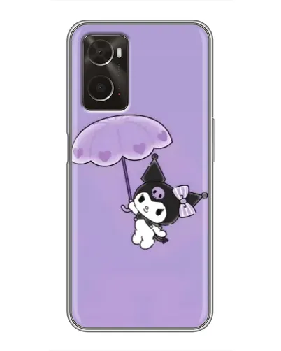 Чехол для OPPO A96 с картинкой «Kuromi с зонтиком»