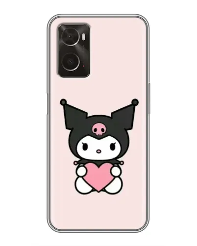 Чехол для OPPO A96 с картинкой «Kuromi и сердце»