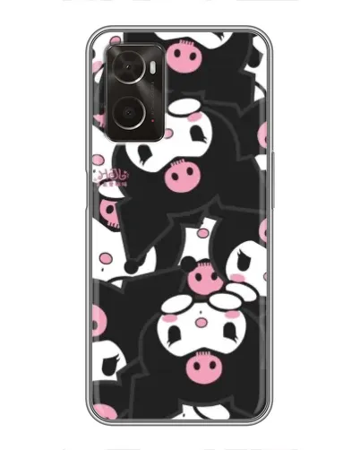 Чехол для OPPO A96 с картинкой «Паттерн голов Куроми»
