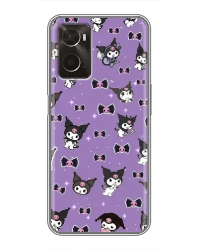 Чехол для OPPO A96 с картинкой «Kuromi — паттерн»