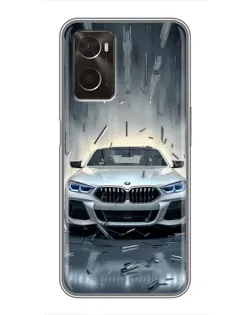 Чехол для OPPO A96 с картинкой «BMW в свете фар»