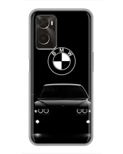Чехол для OPPO A96 с картинкой «BMW — взгляд из темноты»