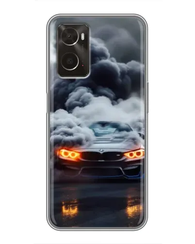 Чехол для OPPO A96 с картинкой «BMW в дыму» Чехол для OPPO A96 с картинкой «BMW в дыму»