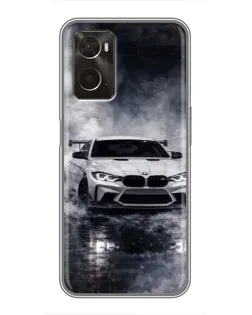 Чехол для OPPO A96 с картинкой «BMW сквозь туман»