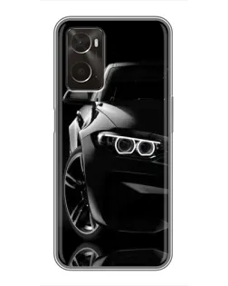 Чохол для OPPO A96 з картинкою «Чорна BMW — профіль»
