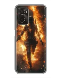 Чохол для OPPO A96 з картинкою «BMW — швидкість у дощі»