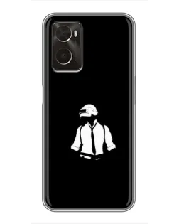 Чохол для OPPO A96 з картинкою «PUBG — білий шолом» Чохол для OPPO A96 з картинкою «PUBG — білий шолом»