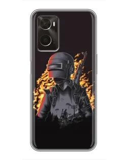 Чохол для OPPO A96 з картинкою «PUBG — вогняний силует» Чохол для OPPO A96 з картинкою «PUBG — вогняний силует»