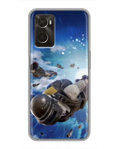 Чохол для OPPO A96 з картинкою «Десант PUBG — стрибок»