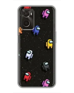 Чохол для OPPO A96 з картинкою «Космічний патерн Among Us»
