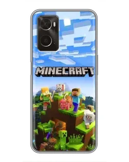 Чохол для OPPO A96 з картинкою «Minecraft класичний світ»