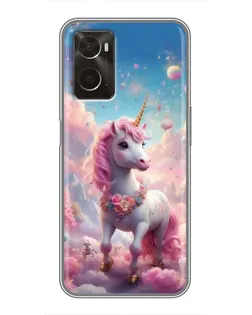 Чохол для OPPO A96 з картинкою «Єдиноріг серед хмар»