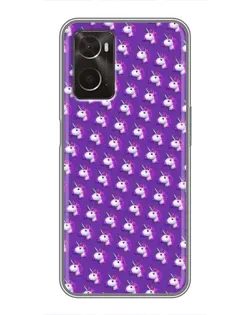 Чохол для OPPO A96 з картинкою «Єдинороги на фіолетовому»