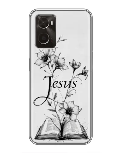 Чохол для OPPO A96 з картинкою «Квіти та Біблія»