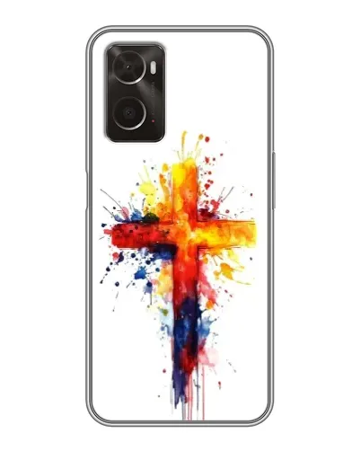 Чохол для OPPO A96 з картинкою «Акварельний хрест»