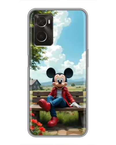 Чохол для OPPO A96 з картинкою «Міккі на лавці»