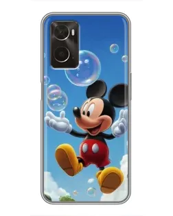 Чохол для OPPO A96 з картинкою «Mickey та мильні бульбашки»