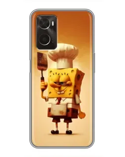 Чохол для OPPO A96 з картинкою «Губка Боб кухар»