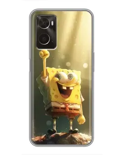 Чохол для OPPO A96 з картинкою «Сяючий Спанч Боб»