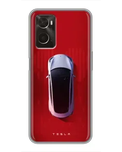 Чехол для OPPO A96 с картинкой «Tesla Top View» Чехол для OPPO A96 с картинкой «Tesla Top View»