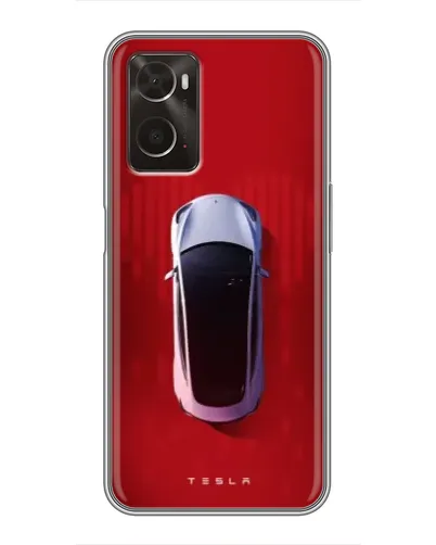 Чехол для OPPO A96 с картинкой «Tesla Top View»