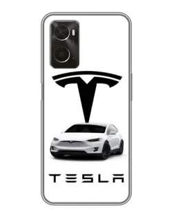 Чехол для OPPO A96 с картинкой «Tesla White Style»