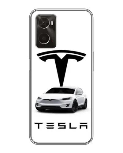 Чехол для OPPO A96 с картинкой «Tesla White Style»