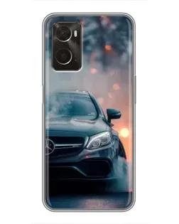 Чехол для OPPO A96 с картинкой «Mercedes — ночной город» Чехол для OPPO A96 с картинкой «Mercedes — ночной город»