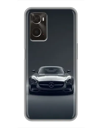 Чехол для OPPO A96 с картинкой «Mercedes на черном»
