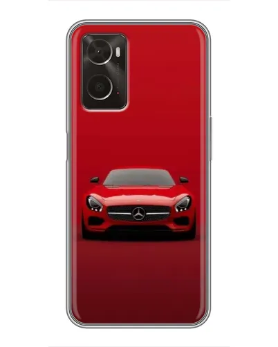 Чехол для OPPO A96 с картинкой «Красный Mercedes AMG»