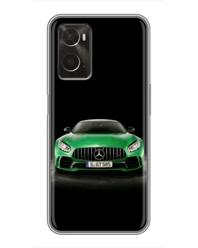 Чехол для OPPO A96 с картинкой «Mercedes — неоновый лого»