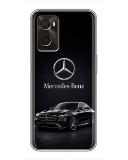 Чехол для OPPO A96 с картинкой «Mercedes — решетка радиатора»