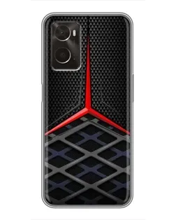 Чехол для OPPO A96 с картинкой «Mercedes Carbon Grid»