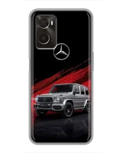 Чехол для OPPO A96 с картинкой «Mercedes G-Class красный»