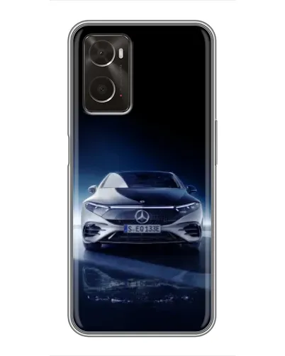 Чехол для OPPO A96 с картинкой «Ночной Mercedes EQ»