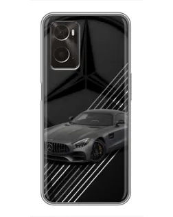 Чехол для OPPO A96 с картинкой «Mercedes AMG — графика»