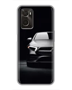 Чехол для OPPO A96 с картинкой «Свет фар Mercedes»