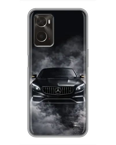 Чехол для OPPO A96 с картинкой «Mercedes в дыму»